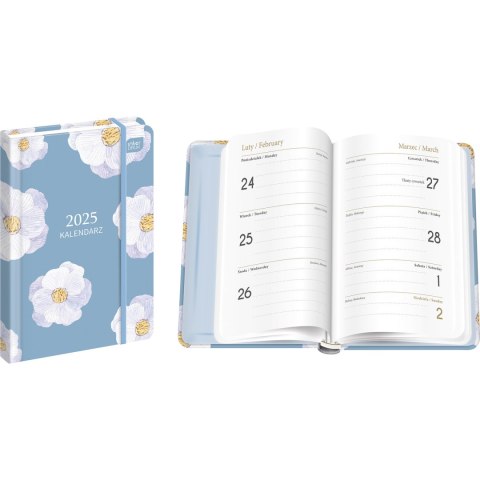 Kalendarz książkowy 2025 A6 192 mat+UV Garden INTERDRUK
