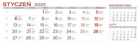 Kalendarz z notesem MAXI miesięczny czarny 2026 KB062B Wokół Nas