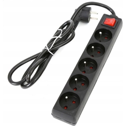 Listwa zasilająca 5g/1,8m czarna FIESTA 10A/2500W (42047) Listwa zasilająca 5g/1,8m czarna FIESTA 10A/2500W (42047)