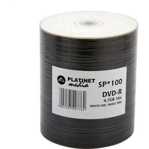 Płyta DVD-R 4,7GB PLATINET 16x biała pod nadruk spindel w folii (100szt) (41012) Płyta DVD-R 4,7GB PLATINET 16x biała pod nadruk spindel w folii (100szt) (41012)