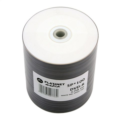 Płyta DVD-R 4,7GB PLATINET 16x biała pod nadruk spindel w folii (100szt) (41012) Płyta DVD-R 4,7GB PLATINET 16x biała pod nadruk spindel w folii (100szt) (41012)