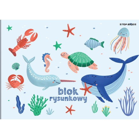 Blok rysunkowy szkolny A4 biały 20 kartek 70g 400184492 TOP 2000