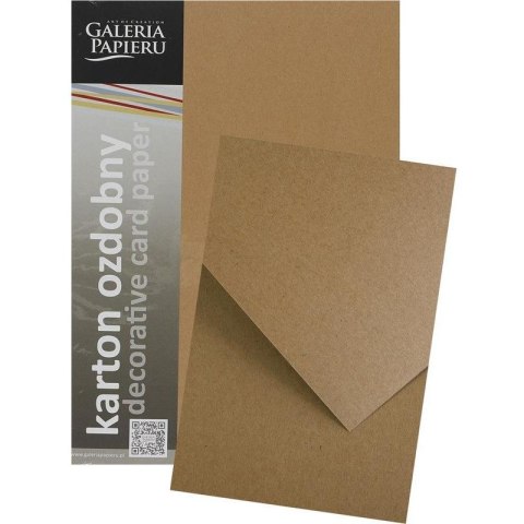 Karton ozdobny Kraft ciemnobeżowy 27g. (20ark.) 204427 Galeria Papieru