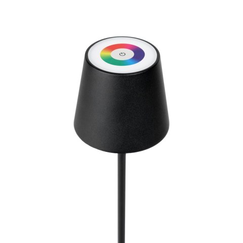 Lampka restauracyjno-barowa led PLATINET czarna RGB 4W 400lm wodoodporna z akumulatorem 4000mAh (PTL44RGB)