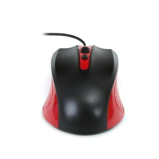 Mysz OMEGA optyczna 1600dpi USB czarno-czerwona (41790)