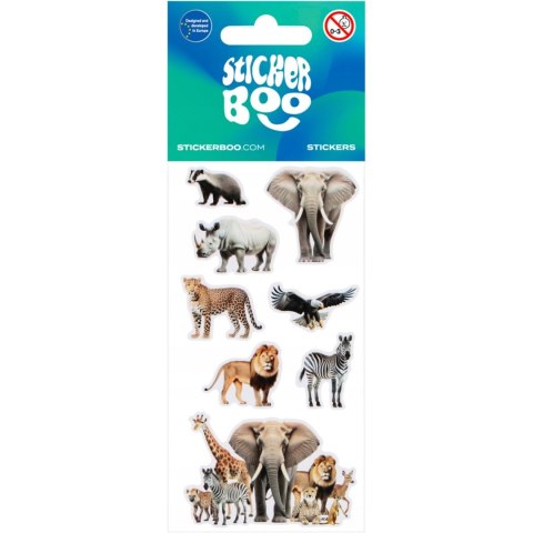 Naklejki 66x126mm DZIKIE ZWIERZĘTA 550332 STICKERBOO Naklejki 66x126mm DZIKIE ZWIERZĘTA 550332 STICKERBOO