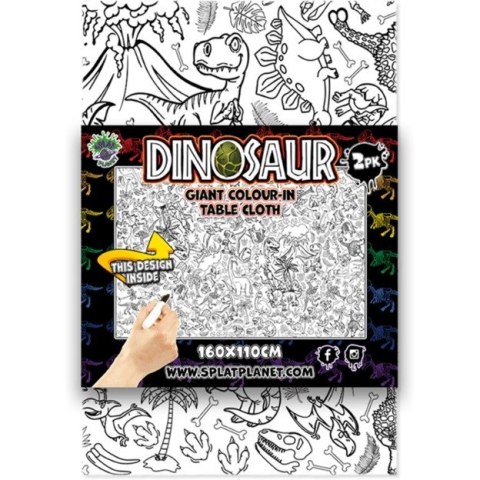 Obrus do kolorowania 160x110cm DINOZAURY (2szt.) Panta Plast Obrus do kolorowania 160x110cm DINOZAURY (2szt.) Panta Plast