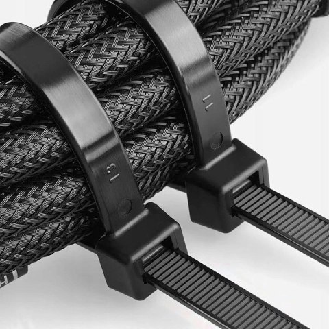 Opaska zaciskowa/opaska kablowa/zip/raps/trytytka 300x4,8mm (100szt) czarna LEXTOOL (LXOP28)