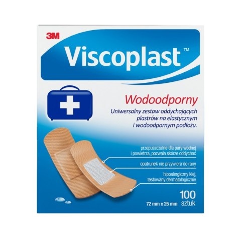 Plastry wodoodporne VISCOPLASTMINIFOL 72x25mm, (100szt.) YP201060503 3M