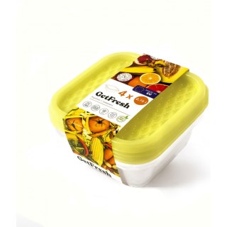 Pojemnik na żywność 0,75l prostokątny plastikowy (4szt) NATUNA