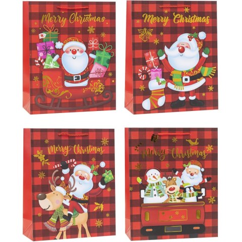 Torebka prezentowa A4 26x32x10cm BOŻE NARODZENIE TBN-24190-HS-A4 ROZETTE