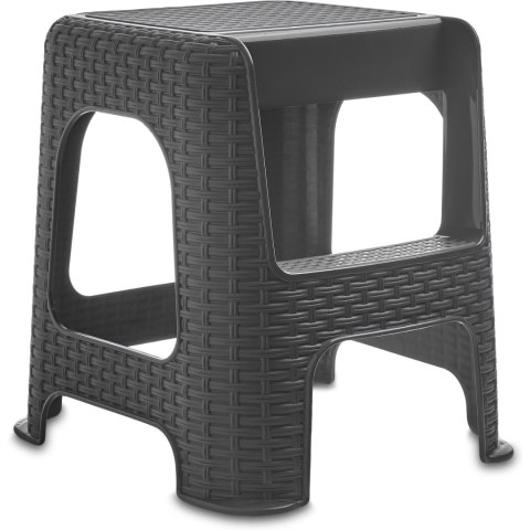 Drabinka plastikowa rattanowa grafitowa NATUNA