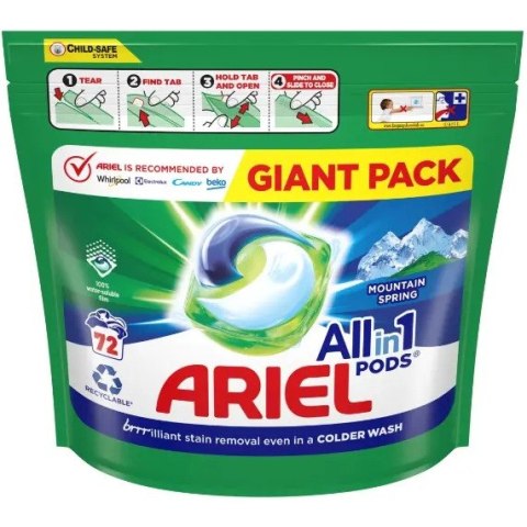 Kapsułki do prania ARIEL ALL IN 1 PODS white (72szt)