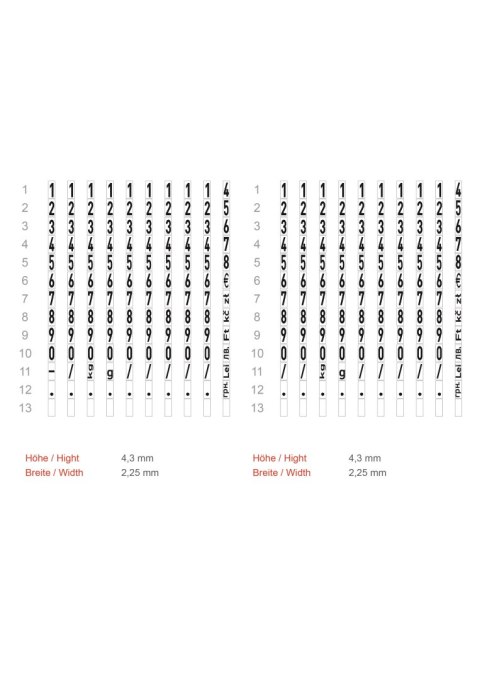 Metkownica dwurzędowa 26x16 METO Classic M 2026 - EE (+ symbole g/Kg) M30010866