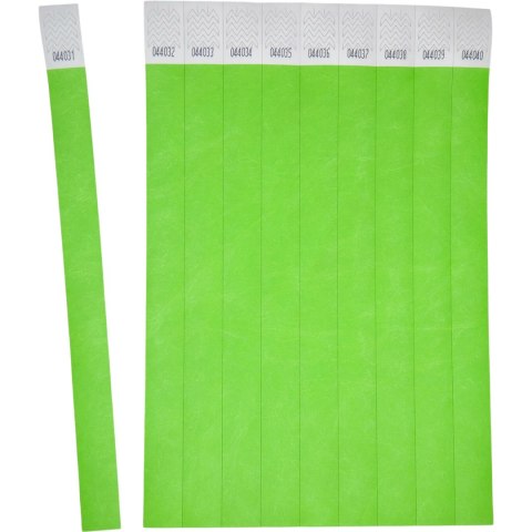 Opaski na rękę 256x19mm (50 arkuszy = 500 opasek) neonowe zielone TYVGN-50 AVERY