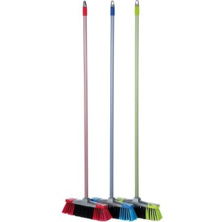 Szczotka do zamiatania + kij gumowany 120cm (komplet) czerwony NATUNA