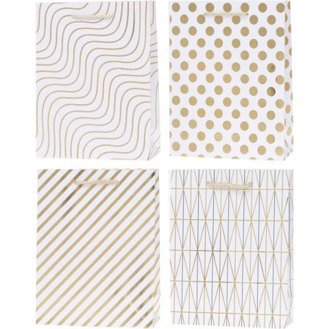 Torebka prezentowa 26x32x10cm Lux HS wz. Graficzne Y A4 ROZETTE