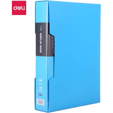 Album ofertowy A4 80 koszulek RIO niebieski E5036 BLUE DELI Album ofertowy A4 80 koszulek RIO niebieski E5036 BLUE DELI