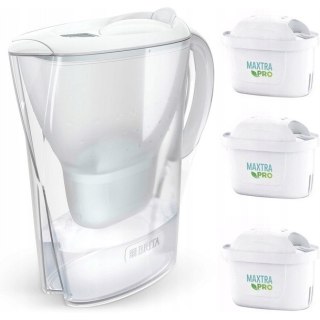 Dzbanek filtrujący BRITA Marella biały 2,4l + 3szt filtr do wody Maxtra Pro Pure Performance