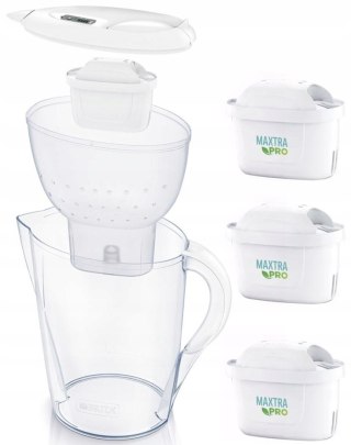 Dzbanek filtrujący BRITA Marella biały 2,4l + 3szt filtr do wody Maxtra Pro Pure Performance