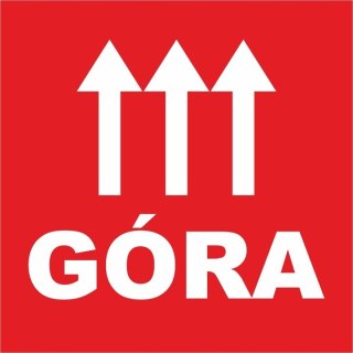 Etykieta ostrzegawcza "GÓRA" 77x77mm papierowa na roli (1000szt) BULK