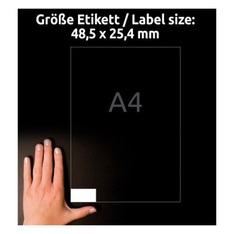 Etykiety białe ULTRAGRIP 48,5x25,4mm (10 arkuszy = 400 etykiet) 6126 AVERY ZWECKFORM