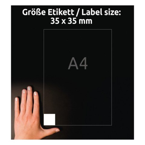 Etykiety białe kwadratowe 35x35mm (10arkuszy=350 etykiet) 6251-10 AVERY ZWECKFORM