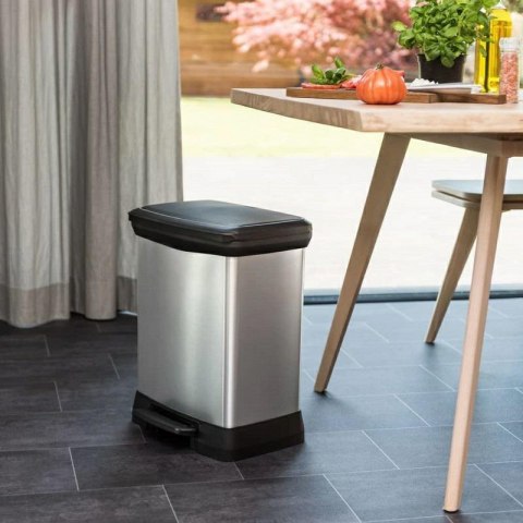 Kosz na śmieci CURVER DECO BIN z pedałem 30L srebrny metalizowany 02164-582-00 203278 Kosz na śmieci CURVER DECO BIN z pedałem 30L srebrny metalizowany 02164-582-00 203278