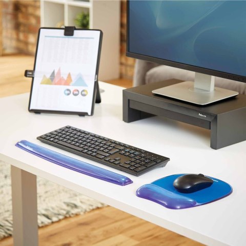 Podkładka żelowa przed klawiaturę CRYSTAL niebieska 9113709 FELLOWES