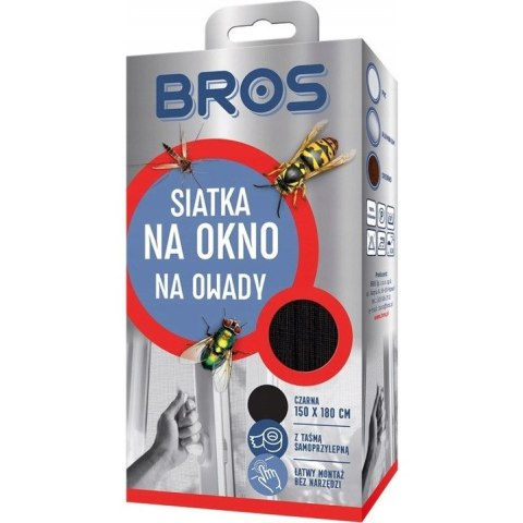 Siatka na okno 150x180 - czarna BROS