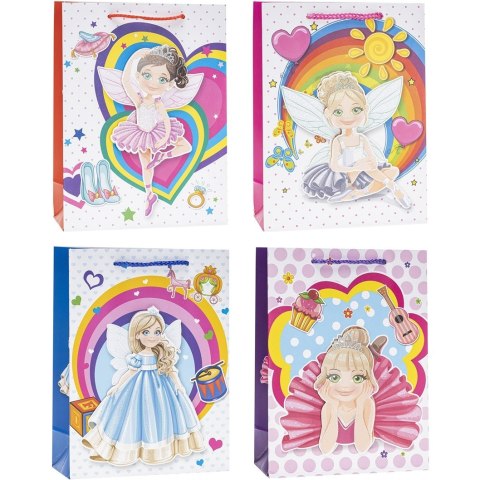 Torebka prezentowa 26x32x10cm dla dzieci KSIĘŻNICZKI TD-23121-3D-A4 ROZETTE Torebka prezentowa 26x32x10cm dla dzieci KSIĘŻNICZKI TD-23121-3D-A4 ROZETTE