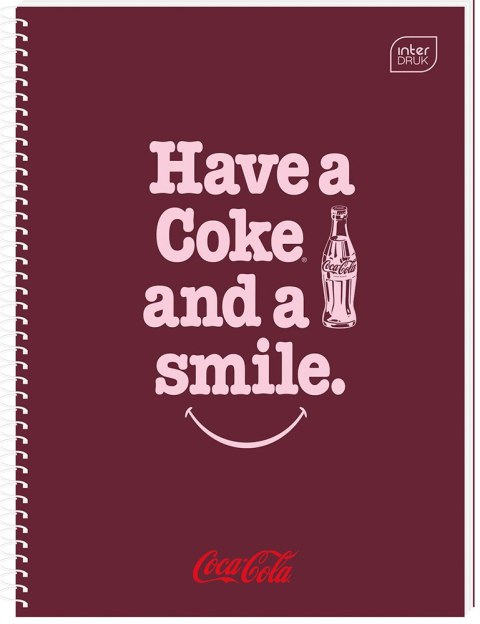 Kołozeszyt A4 100k kratka M Hybrid COCA COLA INTERDRUK