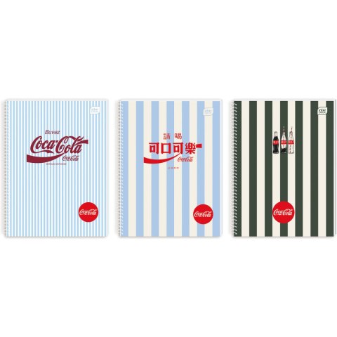 Kołozeszyt A5 100k kratka M Soft Touch COCA COLA INTERDRUK