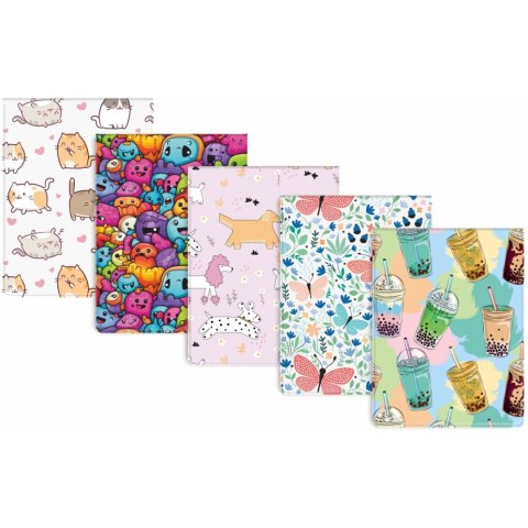 Okładka na dokumenty ucznia pion z nadrukiem MIX (10szt) OD-21-MIX BIURFOL