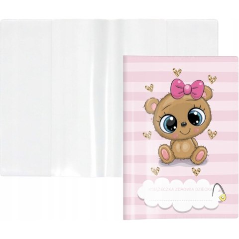 Okładka na książeczkę zdrowia dziecka z nadrukiem PLUSZAK SERCA KZ-00-09 BIURFOL