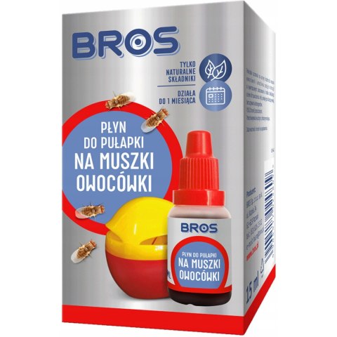 Płyn do pułapki na muszki owocówki 15ml BROS Płyn do pułapki na muszki owocówki 15ml BROS