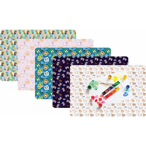 Podkładka do prac plastycznych A3 PP z nadrukiem MIX (8szt) PSN-A3-MIX BIURFOL