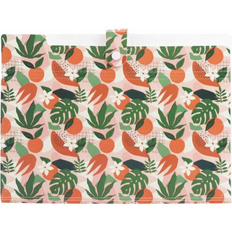 Teczka harmonijkowa A4 PP 5 przegródek z nadrukiem TROPICAL THN-A4-43 BIURFOL