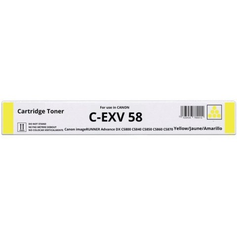 Toner CANON (C-EXV58Y/3766C002) żółty 60000str Toner CANON (C-EXV58Y/3766C002) żółty 60000str