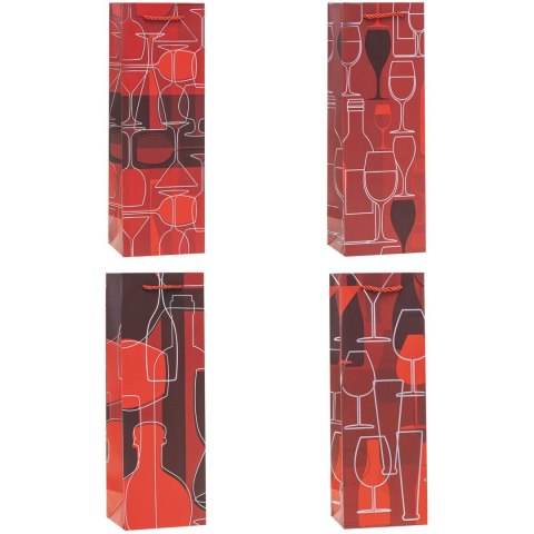 Torebka prezentowa 12x35x9cm na butelkę TBG-24210-BB-HS ROZETTE