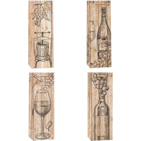 Torebka prezentowa 12x36x9cm Lux TBF-24047-BB ROZETTE