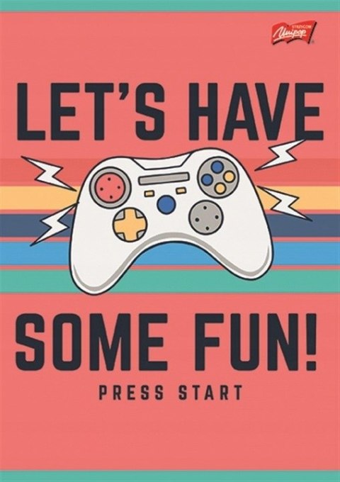 Zeszyt A5 32k kratka laminowany LET`S PLAY St. Majewski