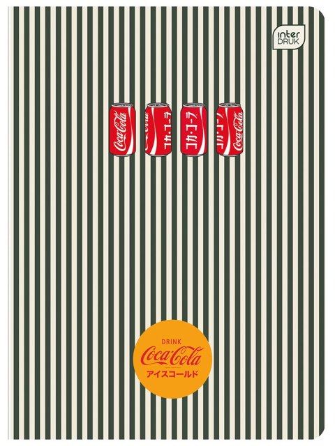 Zeszyt A5 80k kratka M Soft Touch COCA COLA INTERDRUK