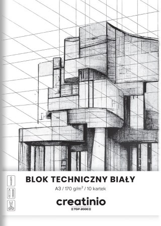 Blok techniczny A3 10k 170g biały CREATINIO 400176668 TOP 2000