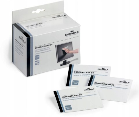 Chusteczki do czyszczenia ekranów (50szt) 578702 DURABLE