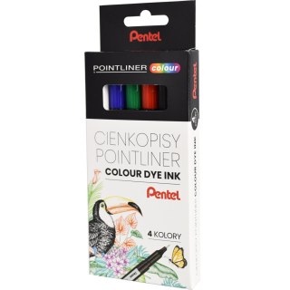 Cienkopisy POINTLINER COLOUR (4szt) S40-ST4PL PENTEL
