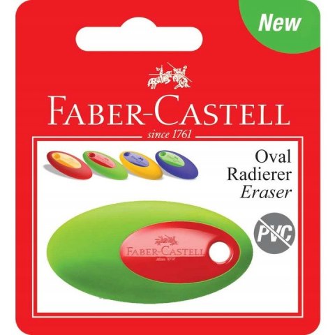 Gumka OVAL PVC-FREE mix kolorów na blistrze 182331 FABER-CASTELL