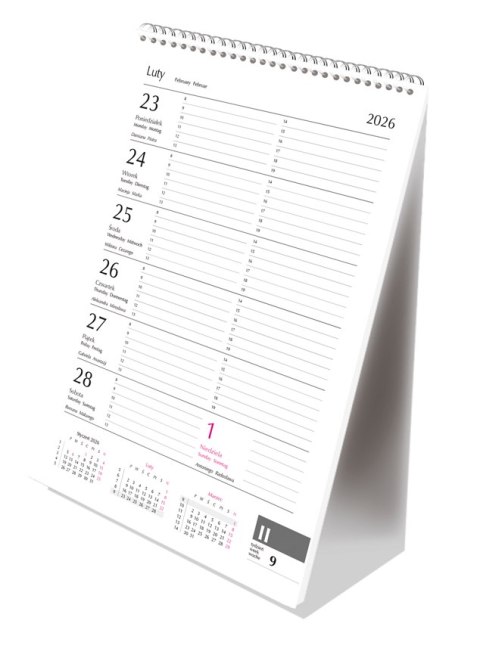 Kalendarz ze spiralką pionowy POMARAŃCZOWE LILIE T-101-3-26 Michalczyk i Prokop