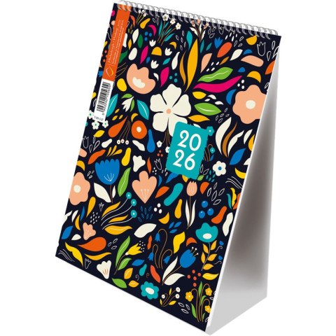 Kalendarz ze spiralką pionowy WZÓR KWIATOWY T-101-3-27 Michalczyk i Prokop