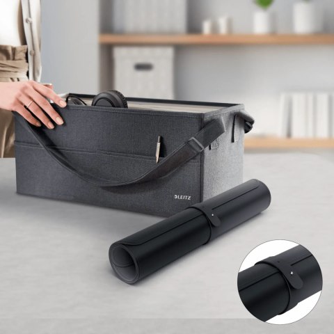 Mata na biurko 800x400mm czarna 53820095 LEITZ